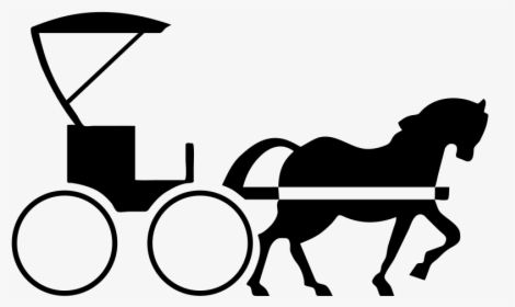 Horse Drawn Carriage Clipart Transparent - Horse And Buggy Clip Art, HD Png Download, Transparent PNG