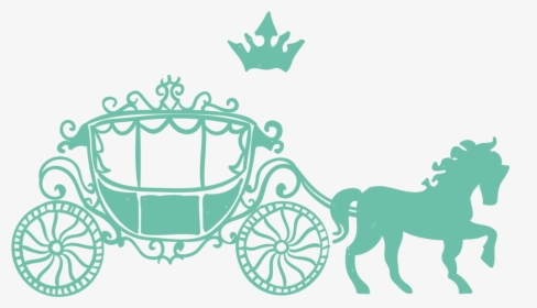 Wedding Invitation Carriage Horse And Buggy - Cartoon Horse Drawn Carriage, HD Png Download, Transparent PNG