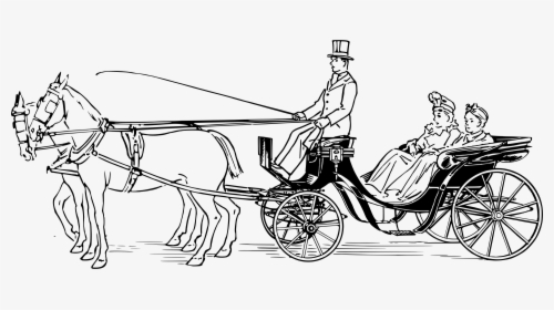 Transparent Baby Carriage Clipart - Horse Drawn Carriage Clipart, HD Png Download, Transparent PNG