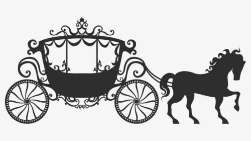 Silhouette Png Download - Horse Drawn Carriage Png, Transparent Png, Transparent PNG