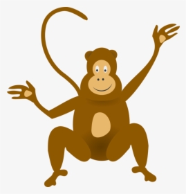 Upside Down Hanging Monkey Clipart Free Clipart 2 Clipartix - Monkey Clip Art, HD Png Download, Transparent PNG