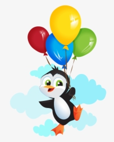 Clip Art Penguin Balloon Animal - Penguin Balloon Png, Transparent Png, Transparent PNG