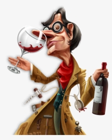 Wine Caricature, HD Png Download, Transparent PNG