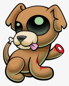 Cartoon Zombie Dog Clipart , Png Download - Zombie Cute Cartoon Dog, Transparent Png, Transparent PNG