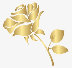 Gold Clipart Rose, HD Png Download, Transparent PNG