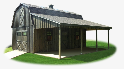 Two Story Workshop Package Board N Batten Gambrel Barn - Adding A Lean To To A Barn, HD Png Download, Transparent PNG