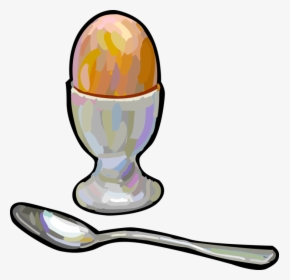 Vector Illustration Of Hard Boiled Egg With Spoon, HD Png Download, Transparent PNG