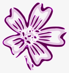 Blue And Purple Flowers Clip Art, HD Png Download, Transparent PNG