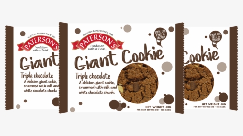 Triple Chocolate Giant Cookie - Chocolate Chip Cookie, HD Png Download, Transparent PNG