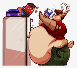 Milk And Cookies - Furry Weight Gain Sequence, HD Png Download, Transparent PNG