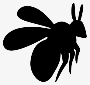 Silhouette Of A Bee, HD Png Download, Transparent PNG