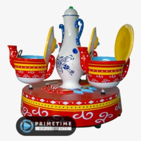 Fantasy Coffee Cups Carousel Ride By Barron Games - Kiddie Ride, HD Png Download, Transparent PNG