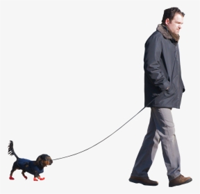 People Walking Dog Png - Man Walking Dog Png, Transparent Png, Transparent PNG