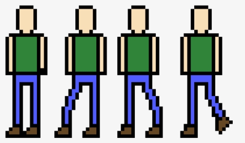 Man Pixel Art Maker - Man Walking Pixel Art, HD Png Download, Transparent PNG
