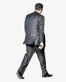 Portable Network Graphics Clip Art Image Walking Man - Man In Suit Walking, HD Png Download, Transparent PNG