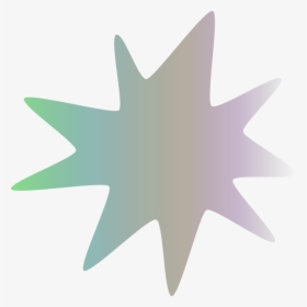 Gradient Color Linearity Star Teal - Emblem, HD Png Download, Transparent PNG