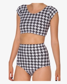 Houndstooth Nana Suit Top - Old Navy Long Sleeve Swimsuit, HD Png Download, Transparent PNG