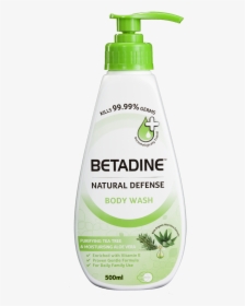 Natural Defense Body Wash Tea Tree & Aloe Vera 500ml - Betadine Antibacterial Wash, HD Png Download, Transparent PNG
