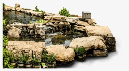 There Are Few Things As Relaxing As Flowing Water In - Landscape Pond Png, Transparent Png, Transparent PNG