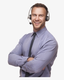 Pic2 - Male Wearing Headset, HD Png Download, Transparent PNG