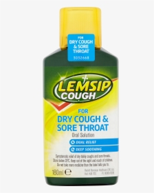 Lemsip Cough And Sore Throat - Lemsip Cough For Dry Cough & Sore Throat, HD Png Download, Transparent PNG