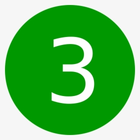 Transparent Numero 2 Png - Green Number 3 In Circle, Png Download, Transparent PNG