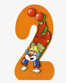 #numbers #numeros #number2 #numero2 #orange #anaranjado - Number 2 Clown Png, Transparent Png, Transparent PNG