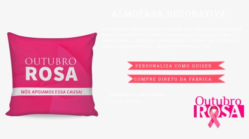 Brindes Em Neoprene Mais Vendidos Para Outubro Rosa - Cushion, HD Png Download, Transparent PNG