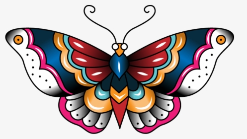 Flash Drawing Old School - Butterfly Drawing For School, HD Png Download, Transparent PNG