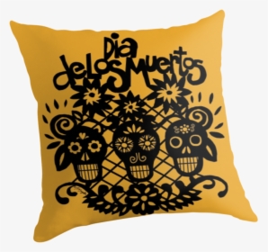 Dia De Los Muertos Black Paper Skulls - Cushion, HD Png Download, Transparent PNG