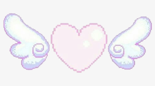 #heart #love #wings #pink #png #sticker #fallinlove - Kawaii Transparent Pixel Bow, Png Download, Transparent PNG
