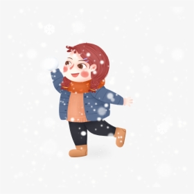 Hand Painted Fresh Winter Heavy Snow Png And Psd - Cartoon, Transparent Png, Transparent PNG