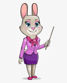 Cartoon Rabbit Teacher, HD Png Download, Transparent PNG