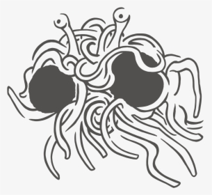 Spaghetti Drawing Easy - Flying Spaghetti Monster Vector, HD Png Download, Transparent PNG