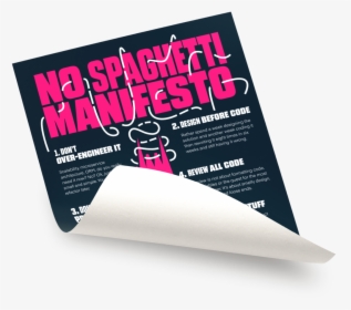 No Spaghetti Manifesto Poster - Flyer, HD Png Download, Transparent PNG