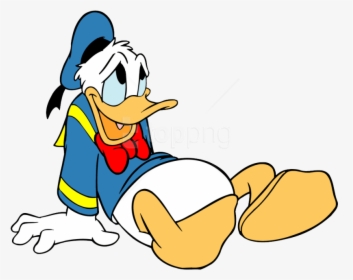 Download Duck Png Photo Transparent Background - Donald Duck Sitting Down, Png Download, Transparent PNG