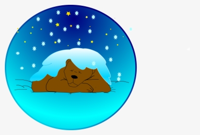 Sleeping Bear Under The Snow Clip Arts - Winter Sleep Clip Art, HD Png Download, Transparent PNG