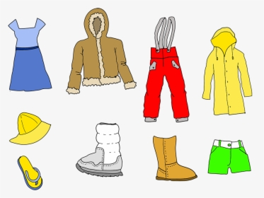 Clothing, Dress, Boots, Coat, Jacket, Pants, Rain Cover - Clothes Clipart, HD Png Download, Transparent PNG