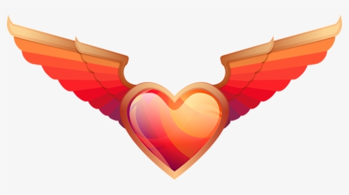 Love, Heart, Wings, Valentine Day - Coraçao Com Asas Png, Transparent Png, Transparent PNG