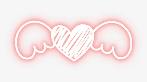 #love #heart #wings #luminous #neon #colorful #starlight - Darkness, HD Png Download, Transparent PNG