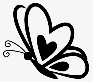 Butterfly With A Heart On Frontal Wing On Side View Butterfly Svg File Free Hd Png Download Transparent Png Image Pngitem