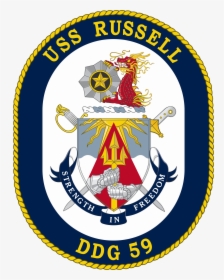 Uss Russell Ddg-59 Crest - Thomas Hudner Ddg 116, HD Png Download, Transparent PNG