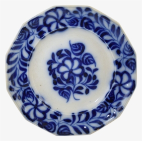 Antique Flow Blue Brush Stroke Plate 9 1/2 - Blue And White Porcelain, HD Png Download, Transparent PNG
