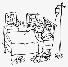Bob The Hamster, In A Coma Clip Arts - Hospital Clipart Black And White, HD Png Download, Transparent PNG