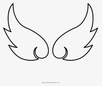 Wings Coloring Page - Line Art, HD Png Download, Transparent PNG