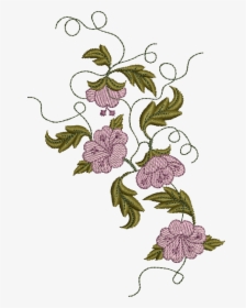 Transparent Flowers Embroidery - Transparent Floral Embroidery Png, Png Download, Transparent PNG