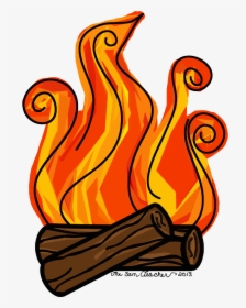 Campfire Clipart Fireplace Fire - Fire For Fireplace Clip Art, HD Png Download, Transparent PNG