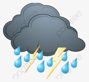 Sky Clipart Rain Illustration - ก้อน เมฆ ฝน ตก การ์ตูน, HD Png Download, Transparent PNG