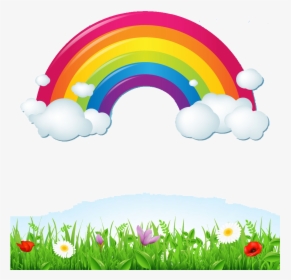 Rainbow Cloud Euclidean Vector Sky Illustration - Colours Of Rainbow Drawing, HD Png Download, Transparent PNG