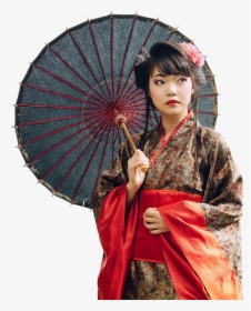 Geisha-kimono - Japanese In Kimono Png, Transparent Png, Transparent PNG